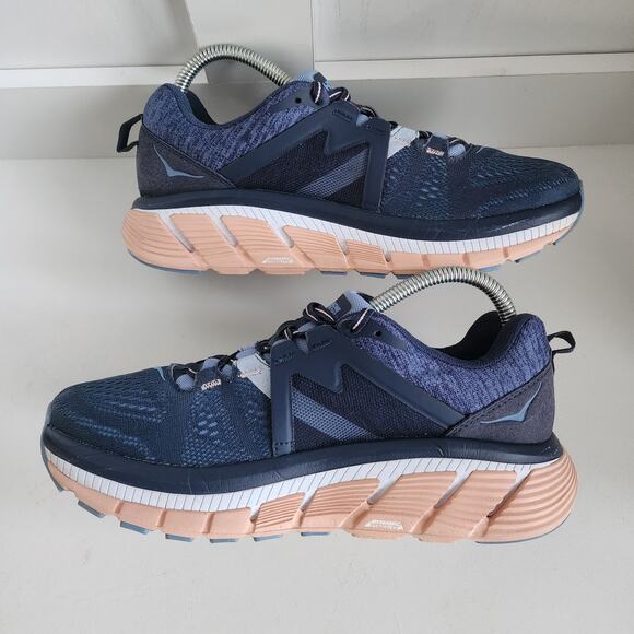 HOKA One One Gaviota 2 Women's Size 8.5 Athletic Shoes Indigo Blue / Dusty Pink - Picture 4 of 11